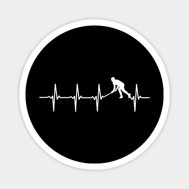 Hockey - Field Hockey Heartbeat Gift For Hockey Players Magnet by OceanRadar